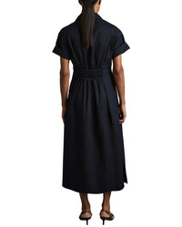 Reiss Reiss Aubrey Waisted Detail Cotton Dress