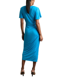 Reiss Tulia Side Ruched Midi Dress