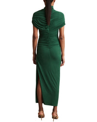 Reiss Azure Ruched Ss Midi Dress
