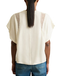 Reiss Harlowe Lace Insert T-Shirt