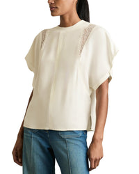 Reiss Harlowe Lace Insert T-Shirt