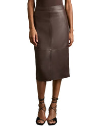 Reiss Reiss Miley Leather Midi Skirt