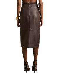 Reiss Reiss Miley Leather Midi Skirt