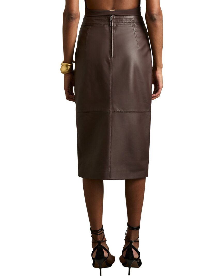 Reiss Reiss Miley Leather Midi Skirt