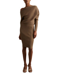 Reiss Reiss Lara Drape Knitted Bodycon Dress