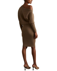 Reiss Reiss Lara Drape Knitted Bodycon Dress