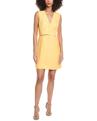 Sandro Woven Linen-Blend Dress