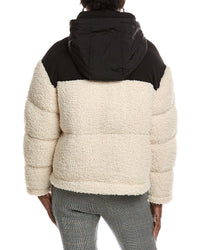 Maje Teddy Fleece Puffer Coat