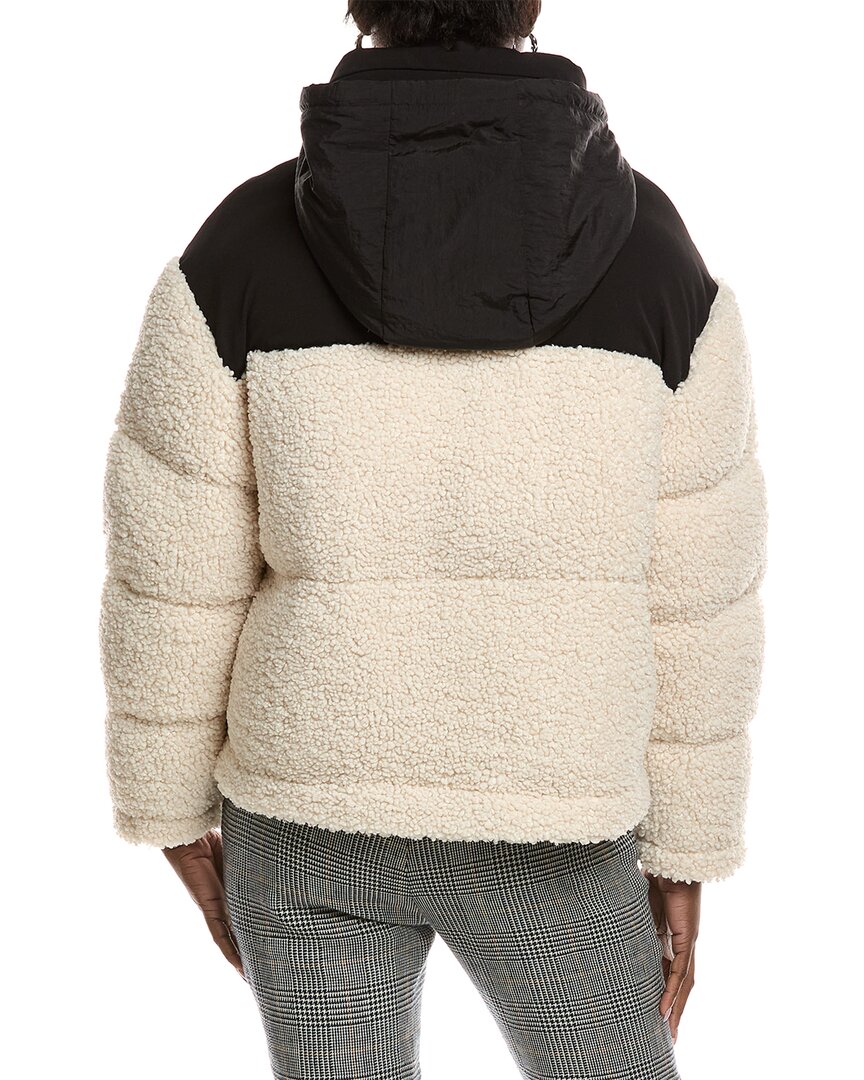 Maje Teddy Fleece Puffer Coat