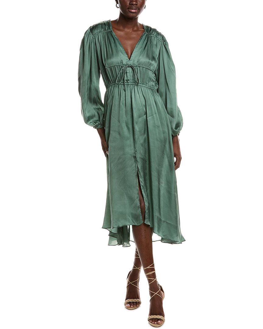 Maje Balloon Sleeve Midi Dress
