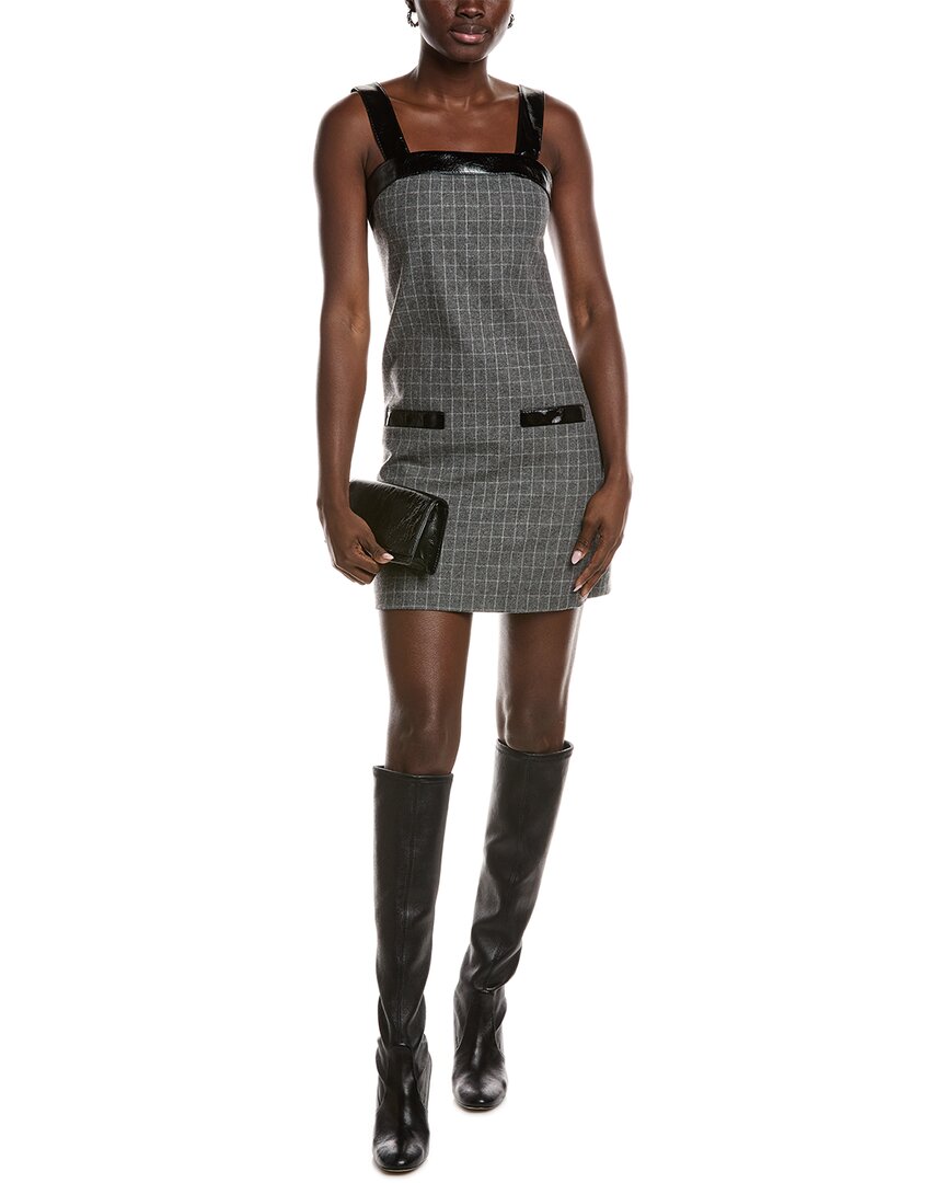 Maje Open Back Wool-Blend Mini Dress