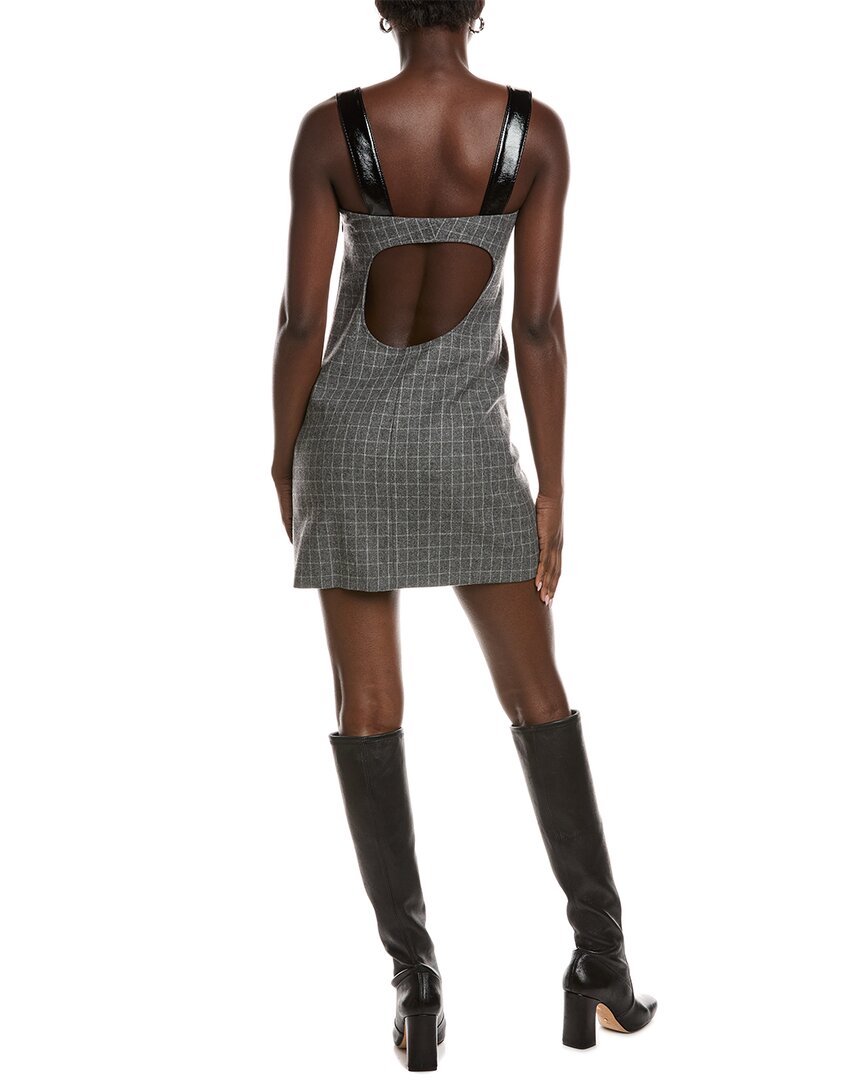 Maje Open Back Wool-Blend Mini Dress