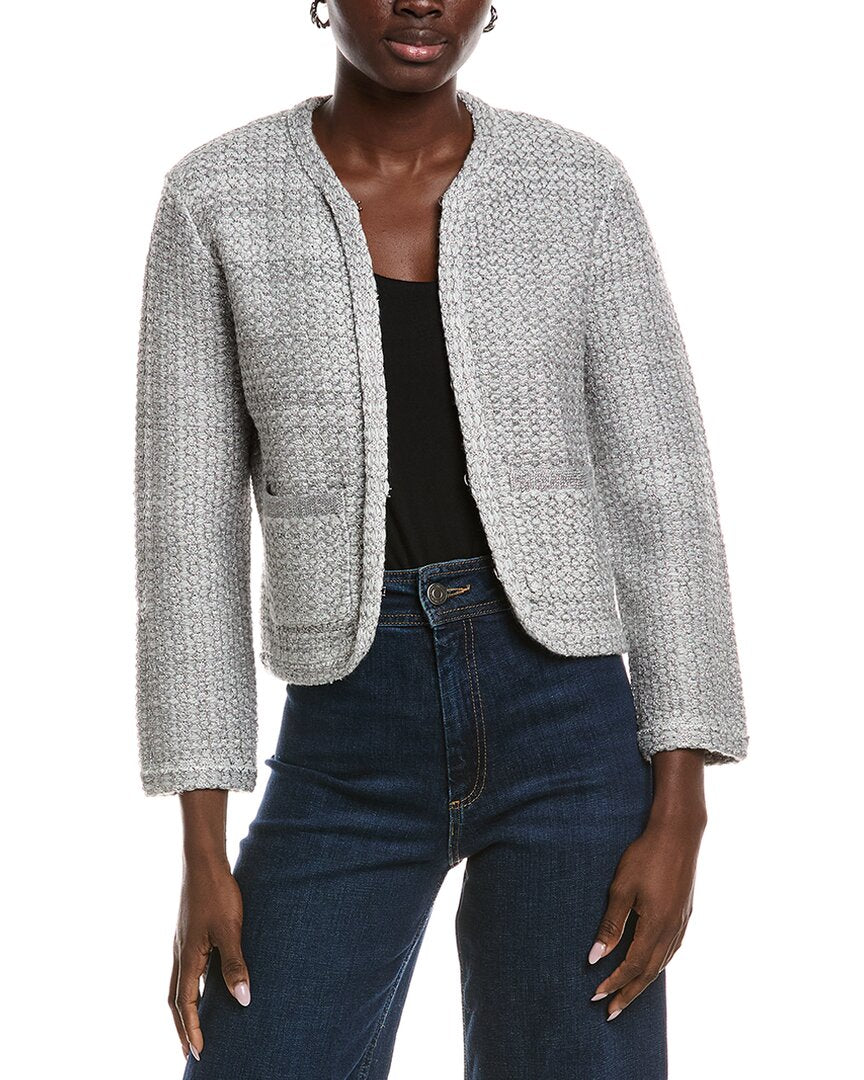 Maje Tweed Wool-Blend Cardigan