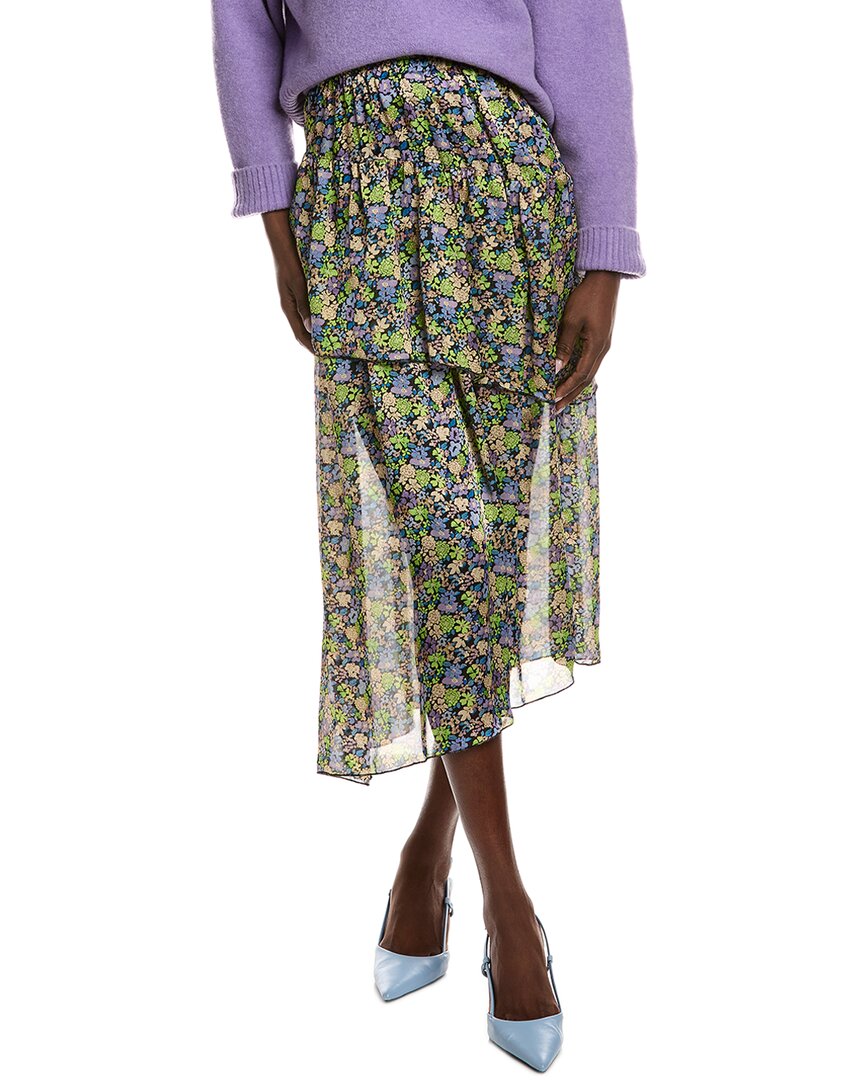 Maje Bias Ruffle Skirt