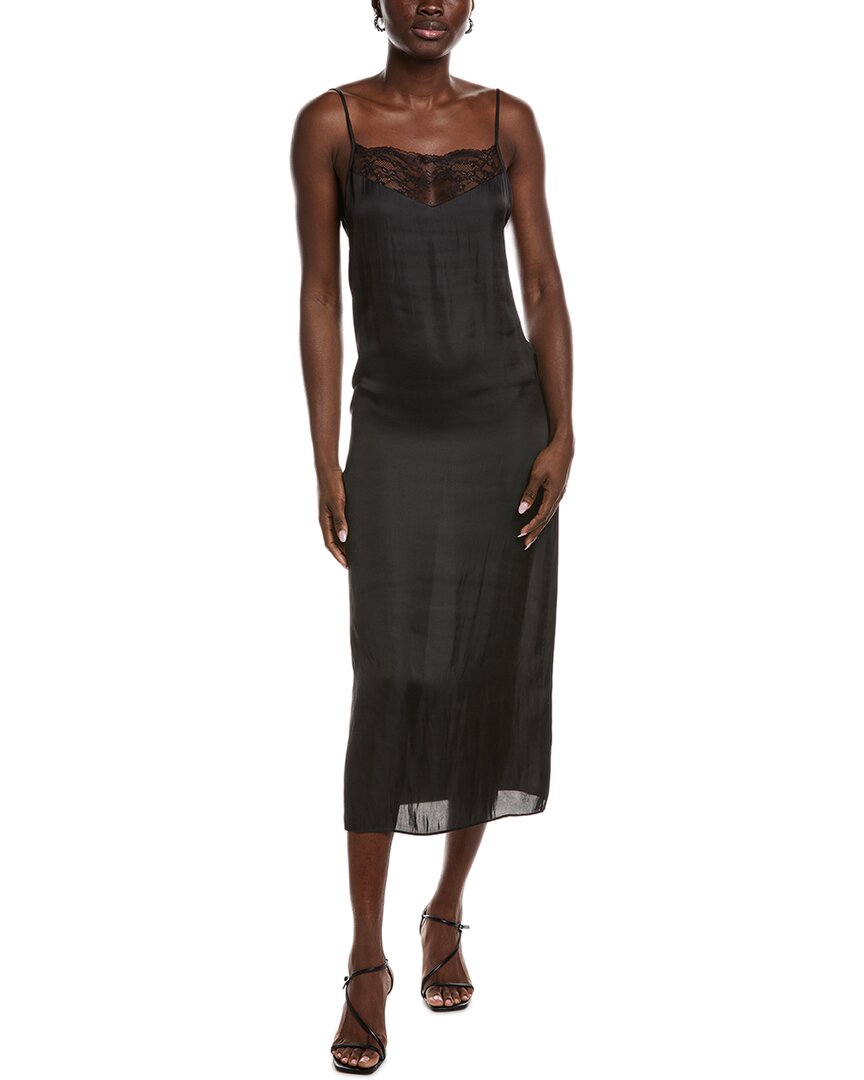 Maje Lace Neckline Slip Dress