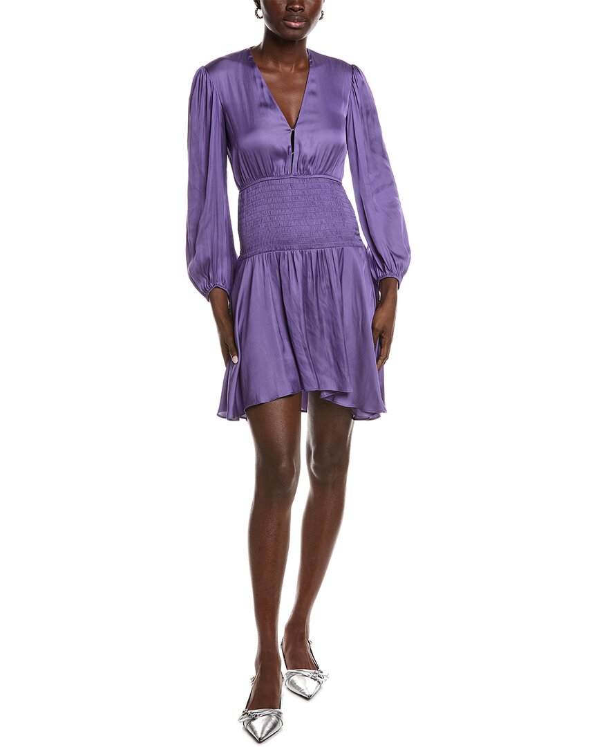 Maje Smocked Waist Mini Dress