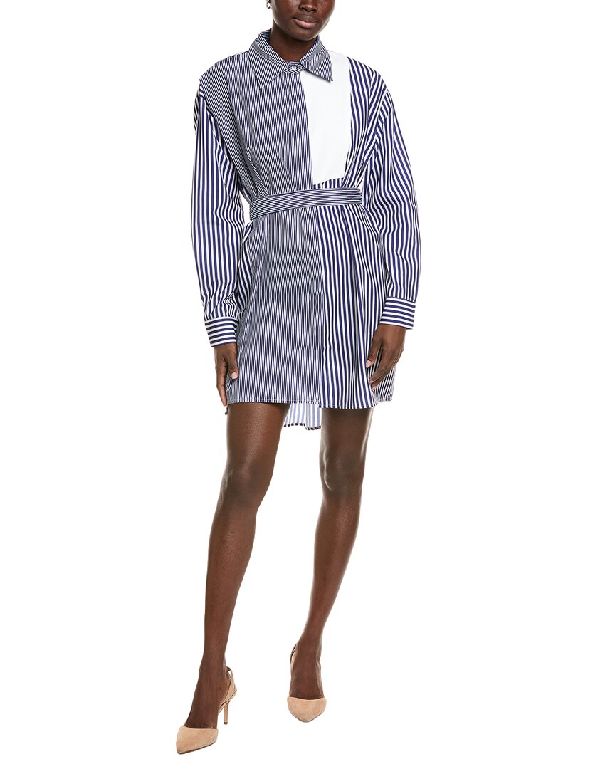 Gracia Contrast Stripe Shirtdress