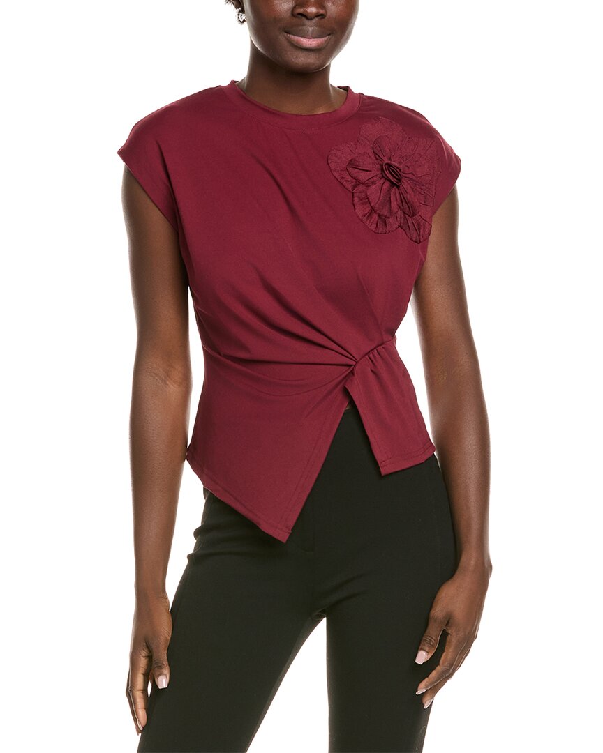 Gracia Draped Cinched Side T-Shirt