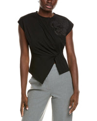 Gracia Draped Cinched Side T-Shirt