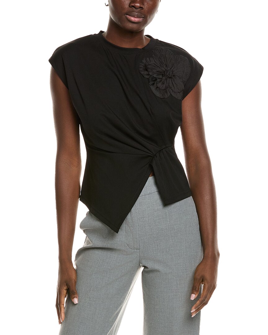 Gracia Draped Cinched Side T-Shirt