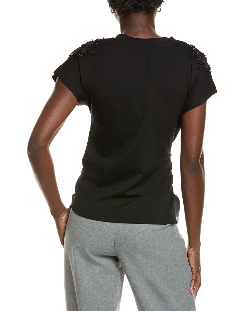 Gracia Beaded Drape T-Shirt