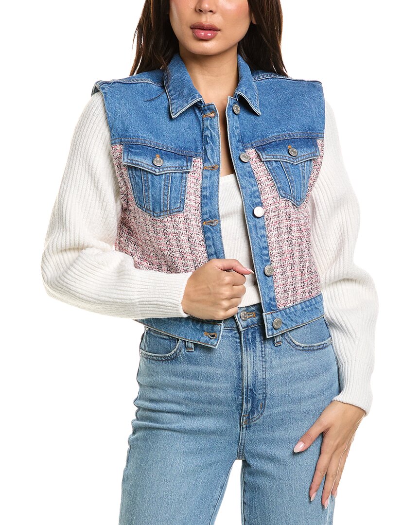 Maje Wool-Blend Denim Jacket