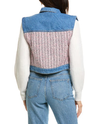 Maje Wool-Blend Denim Jacket