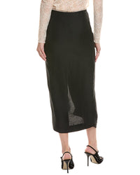 Sandro Linen-Blend Midi Skirt