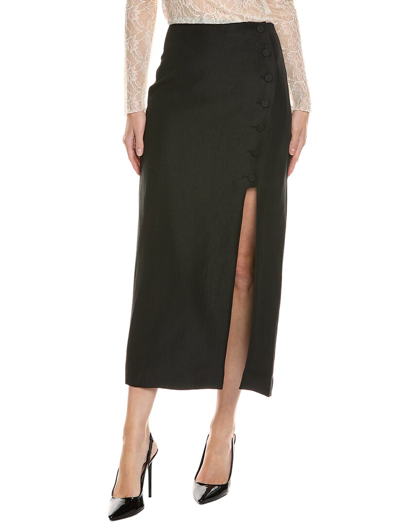 Sandro Sandro Linen-Blend Midi Skirt