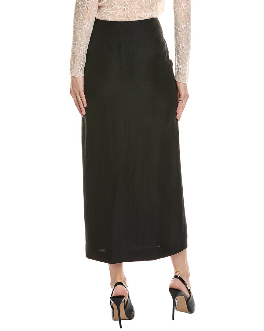Sandro Sandro Linen-Blend Midi Skirt