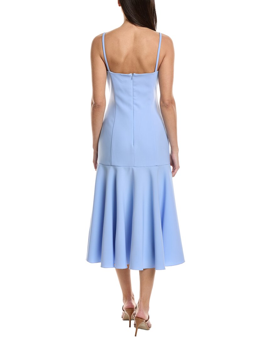 Carolina Herrera Spaghetti Strap A-Line Midi Dress - Blue