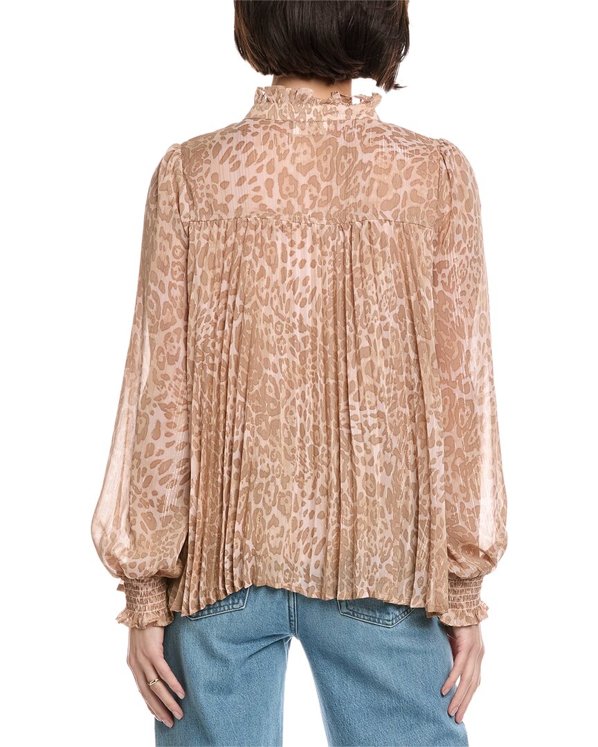Fate Accordion Pleated Chiffon Blouse