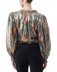 Trina Turk New Moon Silk-Blend Top