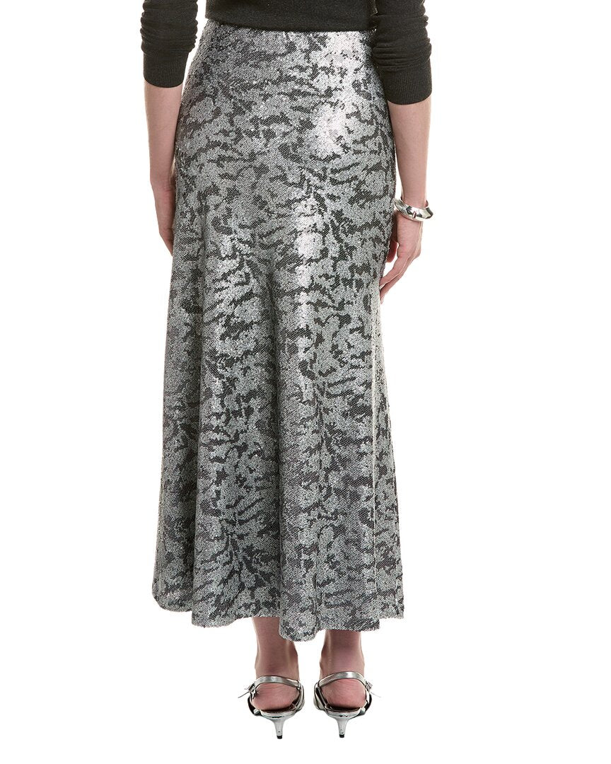 Kenneth Cole Sequin Side Zip Drama Maxi Skirt