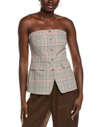 Kenneth Cole Strapless Button Front Shirt Vest