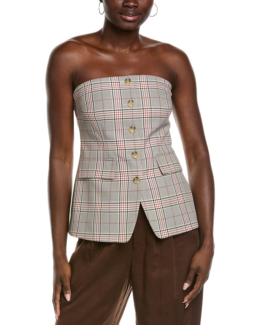 Kenneth Cole Strapless Button Front Shirt Vest