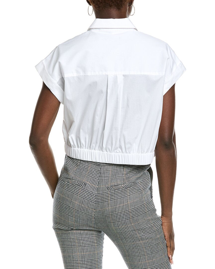Kenneth Cole Cropped Short Sleeve Shirt