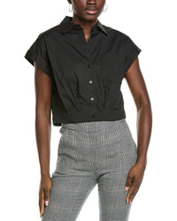 Kenneth Cole Cropped Short Sleeve Shirt