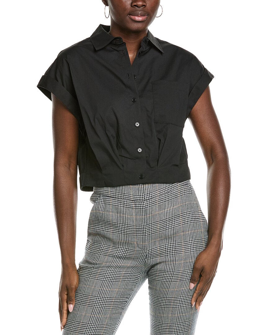 Kenneth Cole Cropped Short Sleeve Shirt