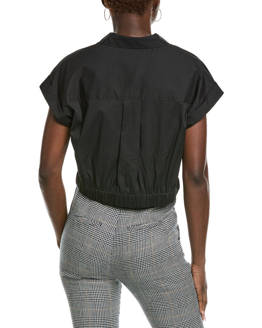 Kenneth Cole Cropped Short Sleeve Shirt
