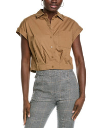 Kenneth Cole Cropped Short Sleeve Shirt