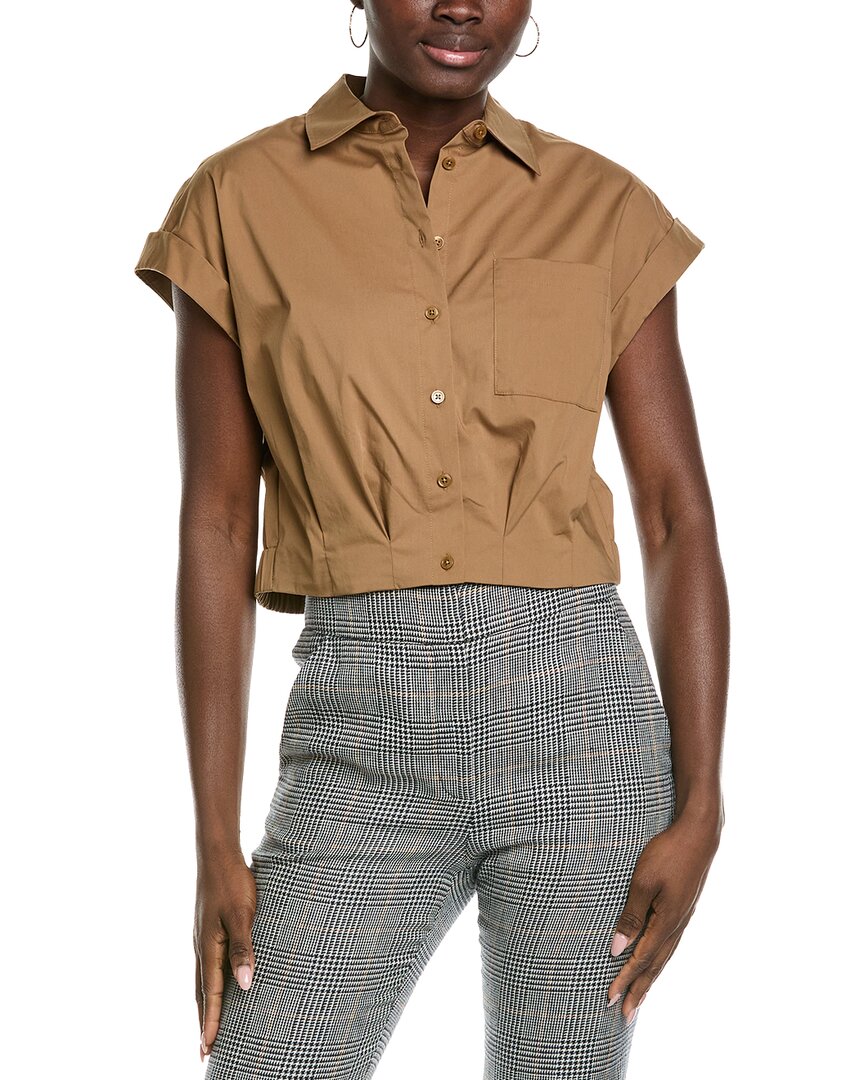 Kenneth Cole Cropped Short Sleeve Shirt