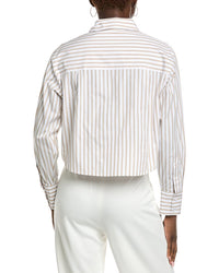 Kenneth Cole Cropped Button Front Shirt