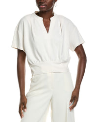 Kenneth Cole Pleated Shoulder Blouse