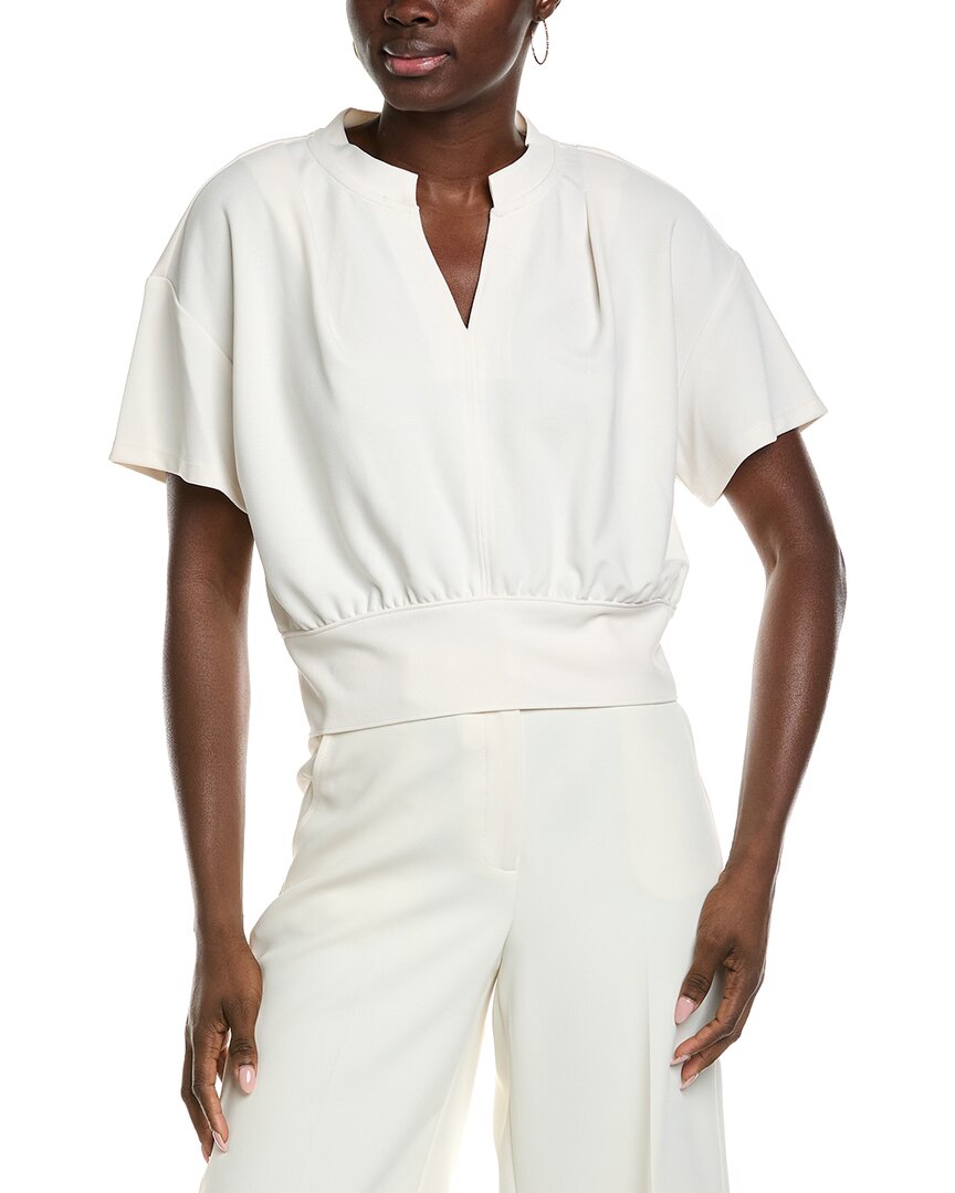 Kenneth Cole Pleated Shoulder Blouse