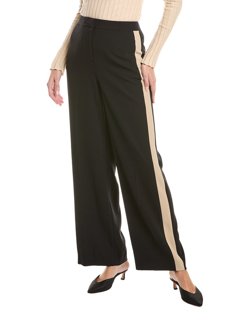 Kenneth Cole Kenneth Cole Fly Front High-Rise Side Stripe Wide Leg Pant