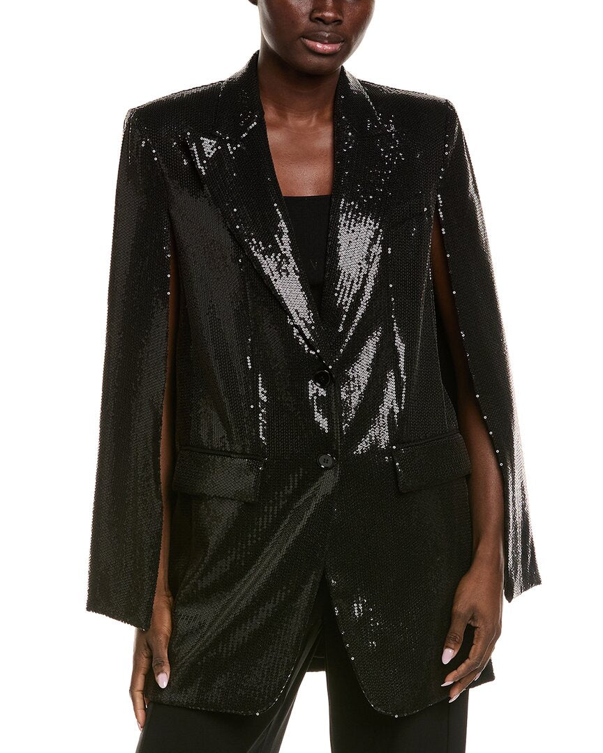 Michael Kors Collection Sequin Silk-Blend Cape Jacket