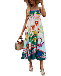 Charlotte Green Linen-Blend Mini Dress