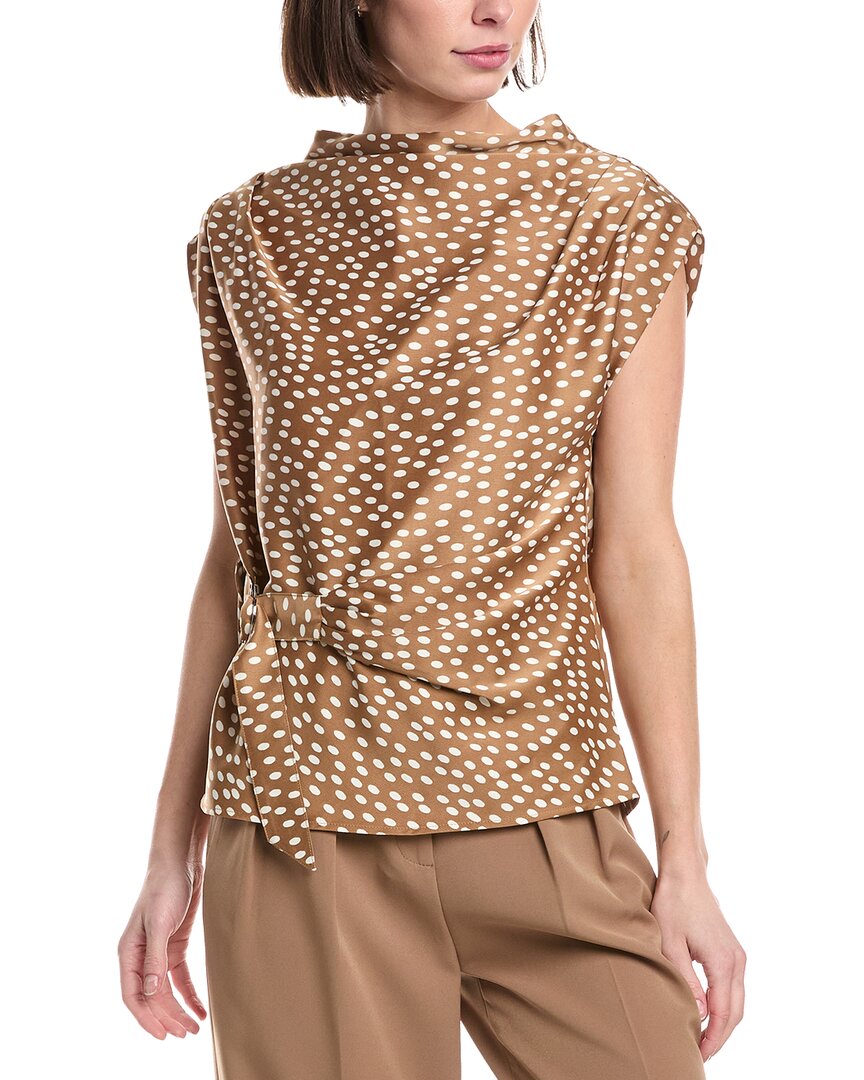 Kenneth Cole Belted Drape Neck Top