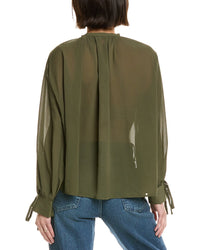 Femme Society Tie Cuff Peasant Top